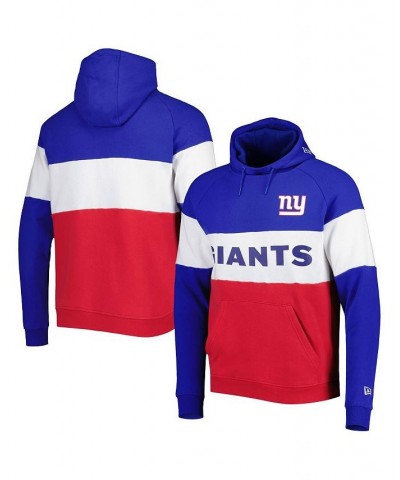 Men's Red New York Giants Colorblock Current Pullover Hoodie $39.95 Sweatshirt