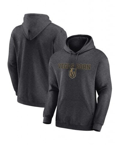 Men's Heathered Charcoal Vegas Golden Knights Victory Earned Pullover Hoodie $20.00 Sweatshirt