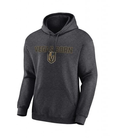 Men's Heathered Charcoal Vegas Golden Knights Victory Earned Pullover Hoodie $20.00 Sweatshirt