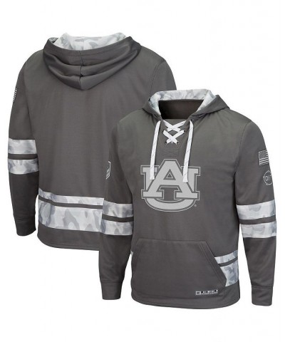 Men's Gray Auburn Tigers OHT Military-Inspired Appreciation Lace-Up Pullover Hoodie $35.20 Sweatshirt