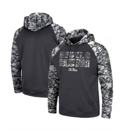 Men's Charcoal Ole Miss Rebels OHT Military-Inspired Appreciation Digital Camo Pullover Hoodie $30.75 Sweatshirt