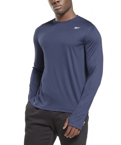 Men's Classic Fit Long-Sleeve Training Tech T-Shirt Blue $15.60 T-Shirts