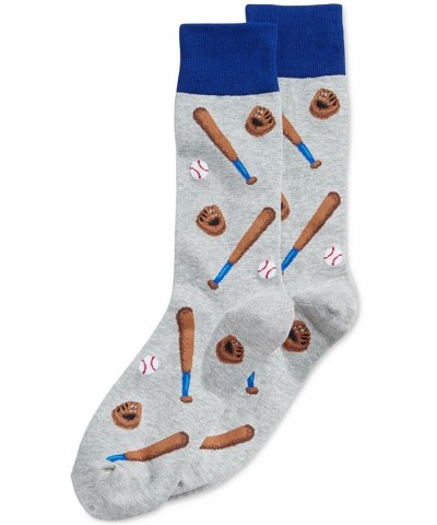 Men's Socks, Baseball Design Gray $10.32 Socks