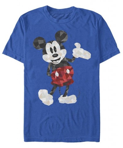 Men's Mickey Poly Short Sleeve Crew T-shirt Blue $15.75 T-Shirts