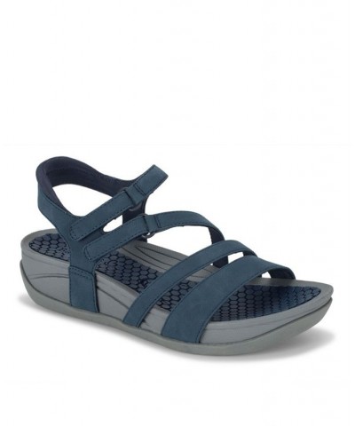 Women's Deena Wedge Sandal Blue $48.06 Shoes