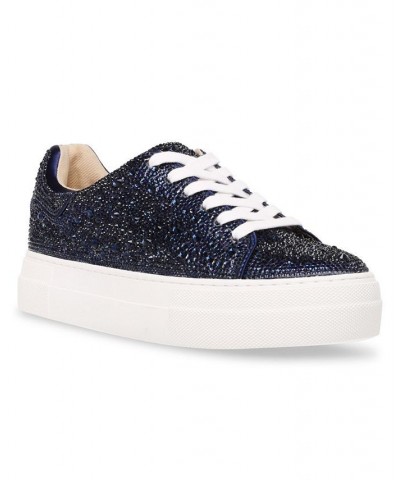 Betsey Johnson Women's Sidny Sneakers Blue $50.49 Shoes