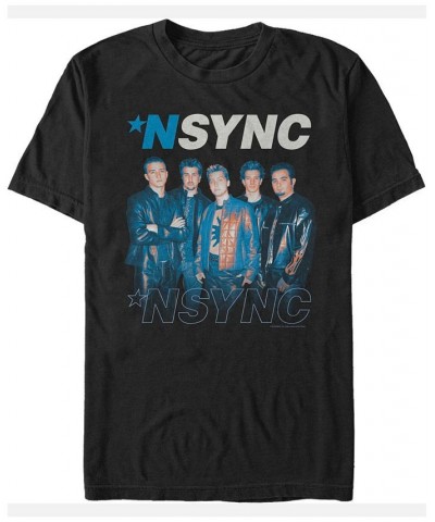 N'Sync Men's Pop Star Style Poster Short Sleeve T-Shirt Black $16.80 T-Shirts