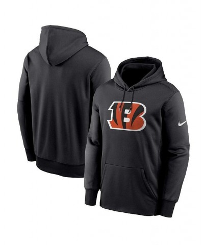 Men's Black Cincinnati Bengals Primary Logo Performance Pullover Hoodie $33.65 Sweatshirt