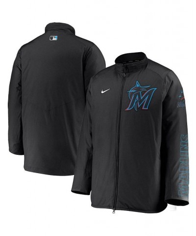 Men's Black Miami Marlins Authentic Collection Team Dugout Full-Zip Jacket $63.00 Jackets