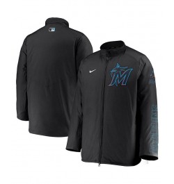 Men's Black Miami Marlins Authentic Collection Team Dugout Full-Zip Jacket $63.00 Jackets