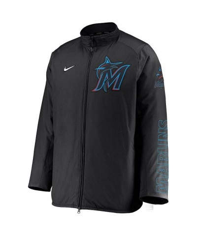 Men's Black Miami Marlins Authentic Collection Team Dugout Full-Zip Jacket $63.00 Jackets