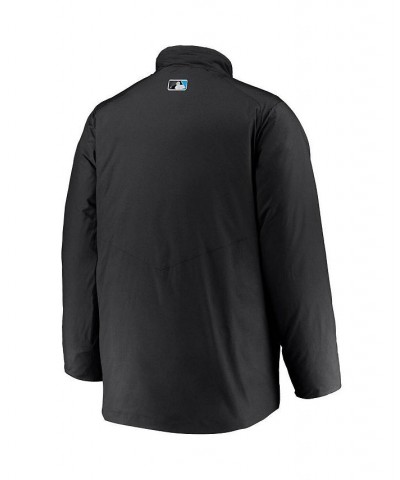 Men's Black Miami Marlins Authentic Collection Team Dugout Full-Zip Jacket $63.00 Jackets