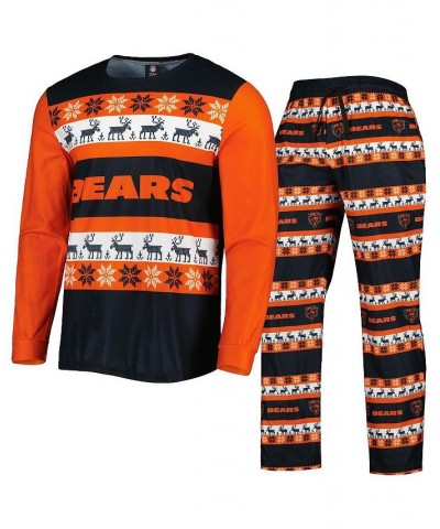 Men's Navy Chicago Bears Team Ugly Pajama Set $40.79 Pajama