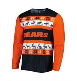 Men's Navy Chicago Bears Team Ugly Pajama Set $40.79 Pajama