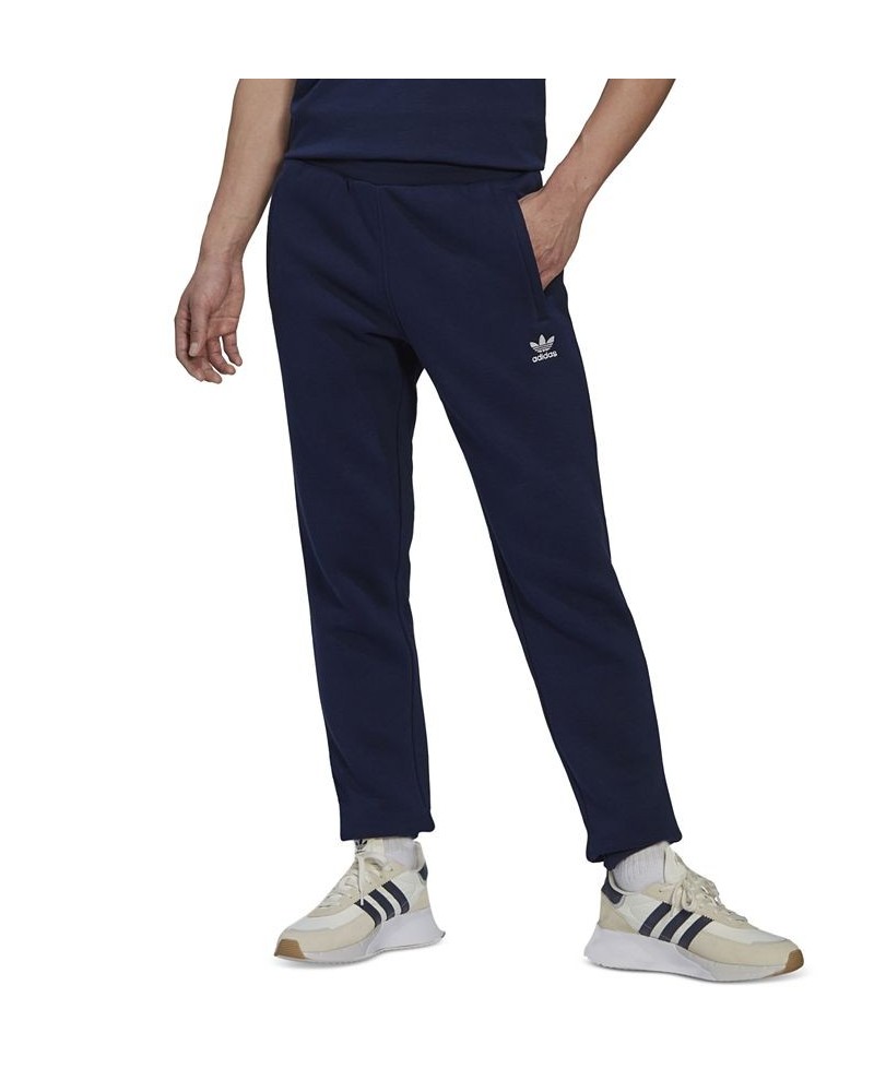 Men's Slim-Fit Originals Essentials Fleece Jogger Pants Blue $31.50 Pants