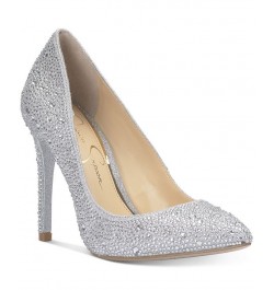 Women's Pembe-B Pointed-Toe Pumps Silver $59.34 Shoes