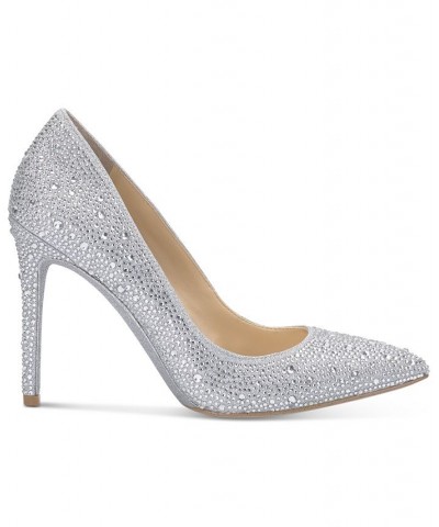 Women's Pembe-B Pointed-Toe Pumps Silver $59.34 Shoes