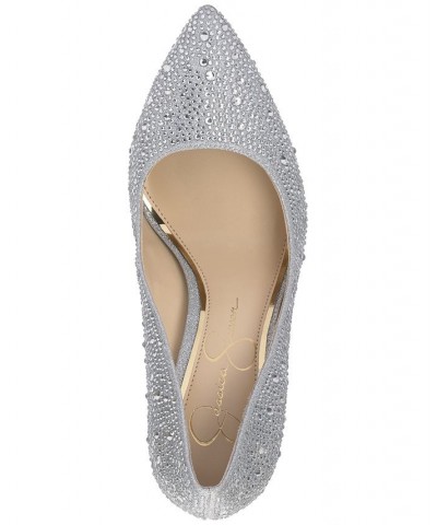 Women's Pembe-B Pointed-Toe Pumps Silver $59.34 Shoes