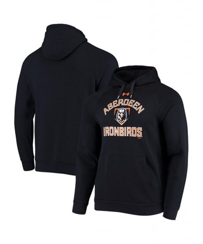 Men's Black Aberdeen IronBirds All Day Raglan Fleece Pullover Hoodie $40.49 Sweatshirt