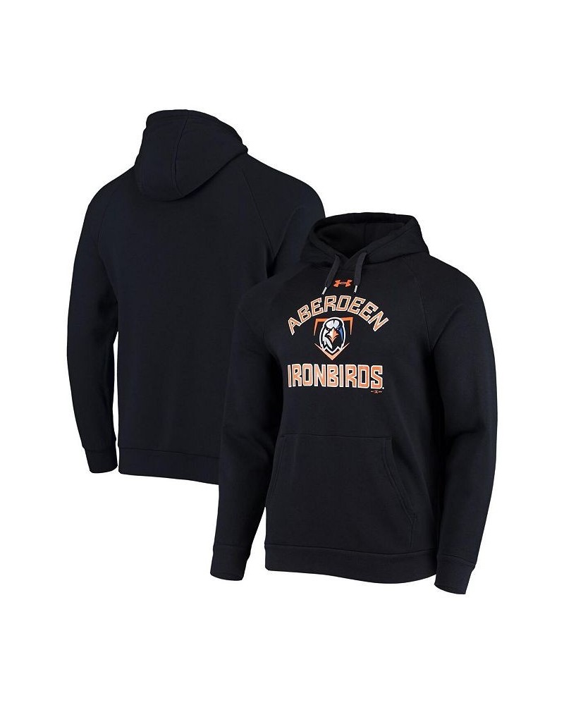 Men's Black Aberdeen IronBirds All Day Raglan Fleece Pullover Hoodie $40.49 Sweatshirt