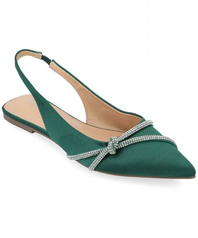 Women's Rebbel Slingback Flat Green $39.95 Shoes