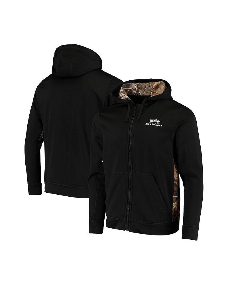 Men's Black, Realtree Camo Seattle Seahawks Decoy Tech Fleece Full-Zip Hoodie $37.40 Sweatshirt