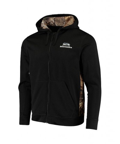 Men's Black, Realtree Camo Seattle Seahawks Decoy Tech Fleece Full-Zip Hoodie $37.40 Sweatshirt