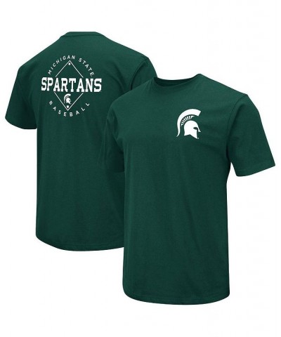 Men's Green Michigan State Spartans Baseball On-Deck 2-Hit T-shirt $18.00 T-Shirts