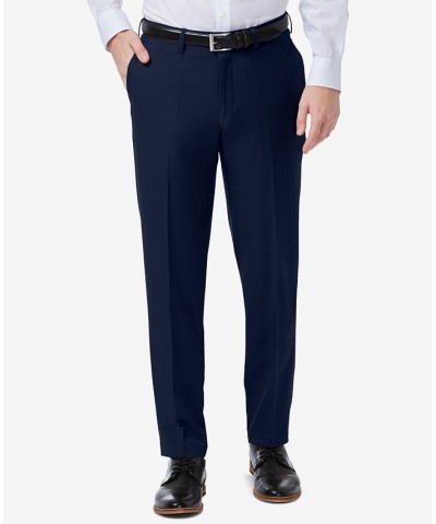 Men's Premium Comfort Slim-Fit Performance Stretch Flat-Front Dress Pants Blue $25.85 Pants