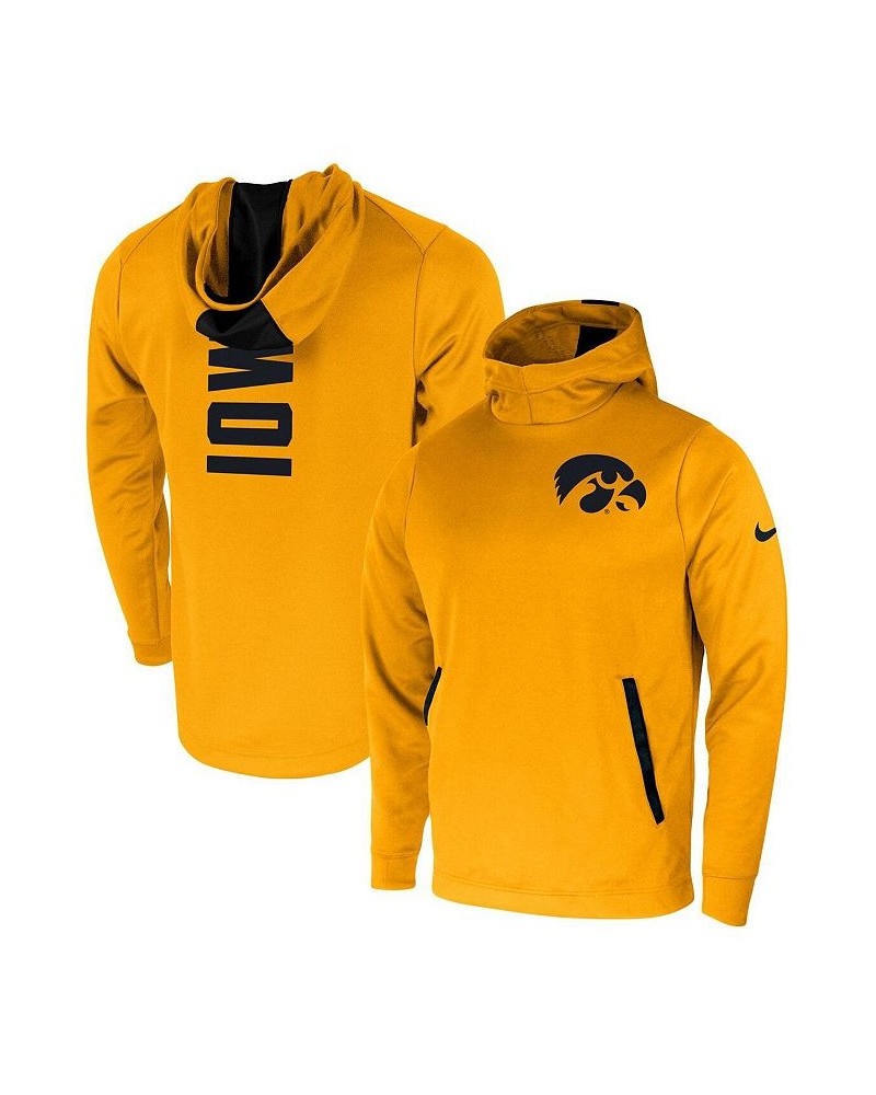 Men's Gold Iowa Hawkeyes 2-Hit Performance Pullover Hoodie $47.50 Sweatshirt