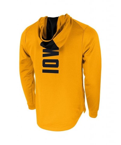 Men's Gold Iowa Hawkeyes 2-Hit Performance Pullover Hoodie $47.50 Sweatshirt