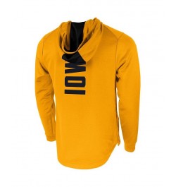 Men's Gold Iowa Hawkeyes 2-Hit Performance Pullover Hoodie $47.50 Sweatshirt