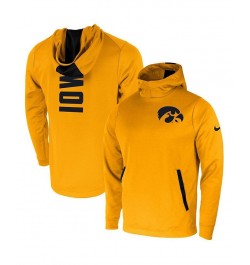 Men's Gold Iowa Hawkeyes 2-Hit Performance Pullover Hoodie $47.50 Sweatshirt