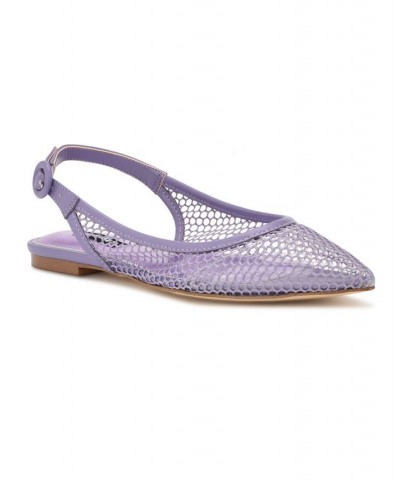 Women's Branid Dress Flats Purple $49.50 Shoes