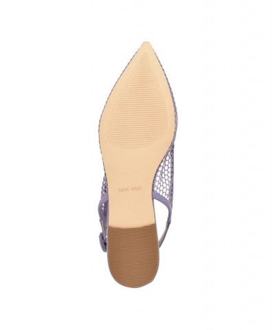 Women's Branid Dress Flats Purple $49.50 Shoes