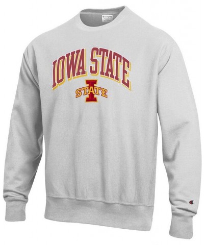 Men's Gray Iowa State Cyclones Arch Over Logo Reverse Weave Pullover Sweatshirt $36.29 Sweatshirt