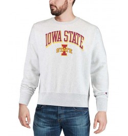 Men's Gray Iowa State Cyclones Arch Over Logo Reverse Weave Pullover Sweatshirt $36.29 Sweatshirt