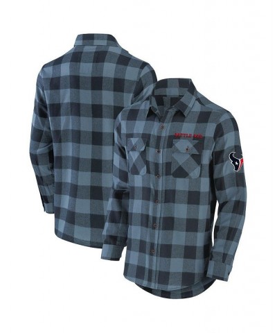 Men's NFL x Darius Rucker Collection by Navy Houston Texans Flannel Long Sleeve Button-Up Shirt $26.66 Shirts