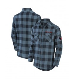 Men's NFL x Darius Rucker Collection by Navy Houston Texans Flannel Long Sleeve Button-Up Shirt $26.66 Shirts