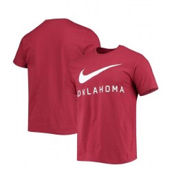 Men's Crimson Oklahoma Sooners Big Swoosh T-shirt $18.90 T-Shirts