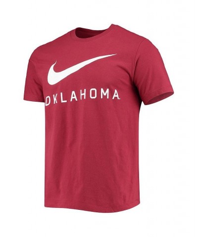 Men's Crimson Oklahoma Sooners Big Swoosh T-shirt $18.90 T-Shirts