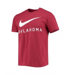 Men's Crimson Oklahoma Sooners Big Swoosh T-shirt $18.90 T-Shirts