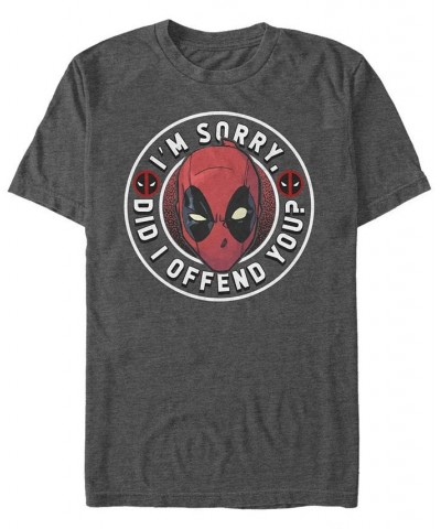 Men's Sorry Not Sorry Short Sleeve T-shirt Gray $15.05 T-Shirts