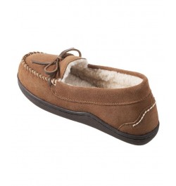 Women's Sage Genuine Suede Moccasin Slippers Brown $18.24 Shoes