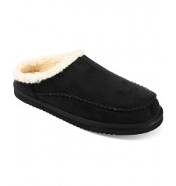 Men's Lavell Moccasin Clog Slippers Black $18.26 Shoes