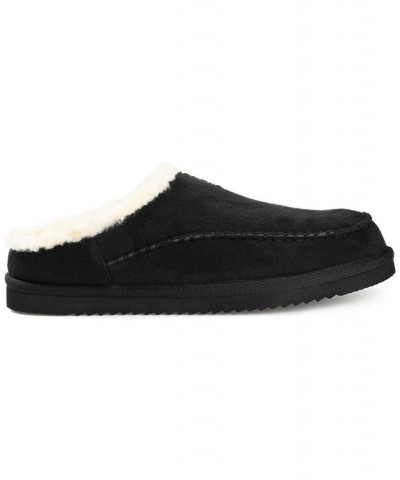 Men's Lavell Moccasin Clog Slippers Black $18.26 Shoes