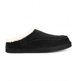 Men's Lavell Moccasin Clog Slippers Black $18.26 Shoes