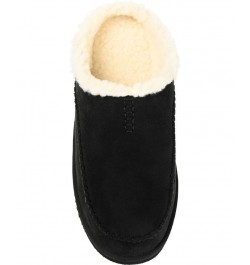 Men's Lavell Moccasin Clog Slippers Black $18.26 Shoes