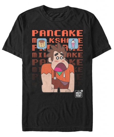 Pixar Men's Wreck It Ralph Pancake and Milkshakes Short Sleeve T-Shirt Black $18.54 T-Shirts