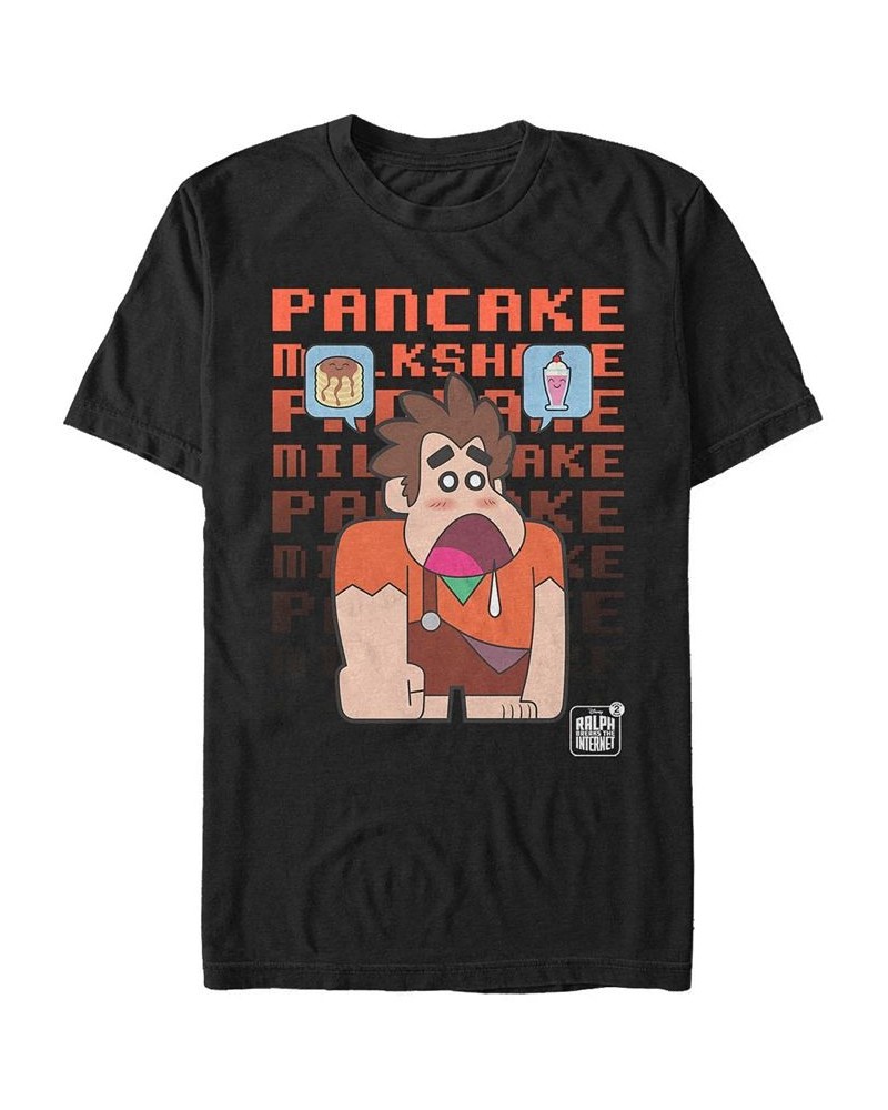 Pixar Men's Wreck It Ralph Pancake and Milkshakes Short Sleeve T-Shirt Black $18.54 T-Shirts